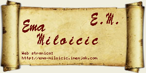 Ema Miloičić vizit kartica
